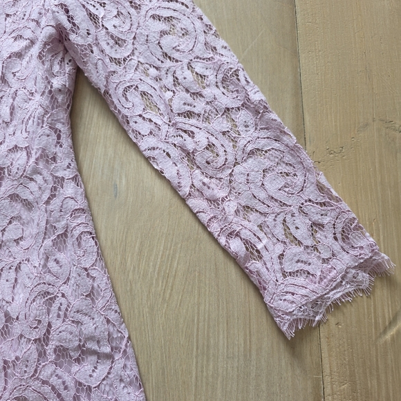 NWOT Nanette Lepore Lilac Lace Long Sleeve Shirt Dress – Size 10 - Picture 5 of 12